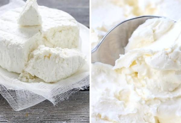 Mascarpone et fromage à la crème