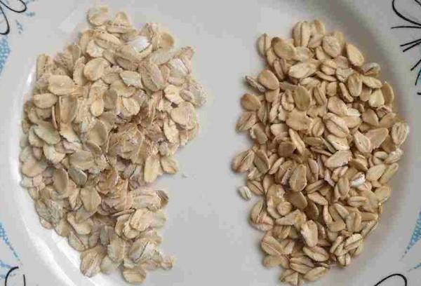 Oatmeal and rolled oats